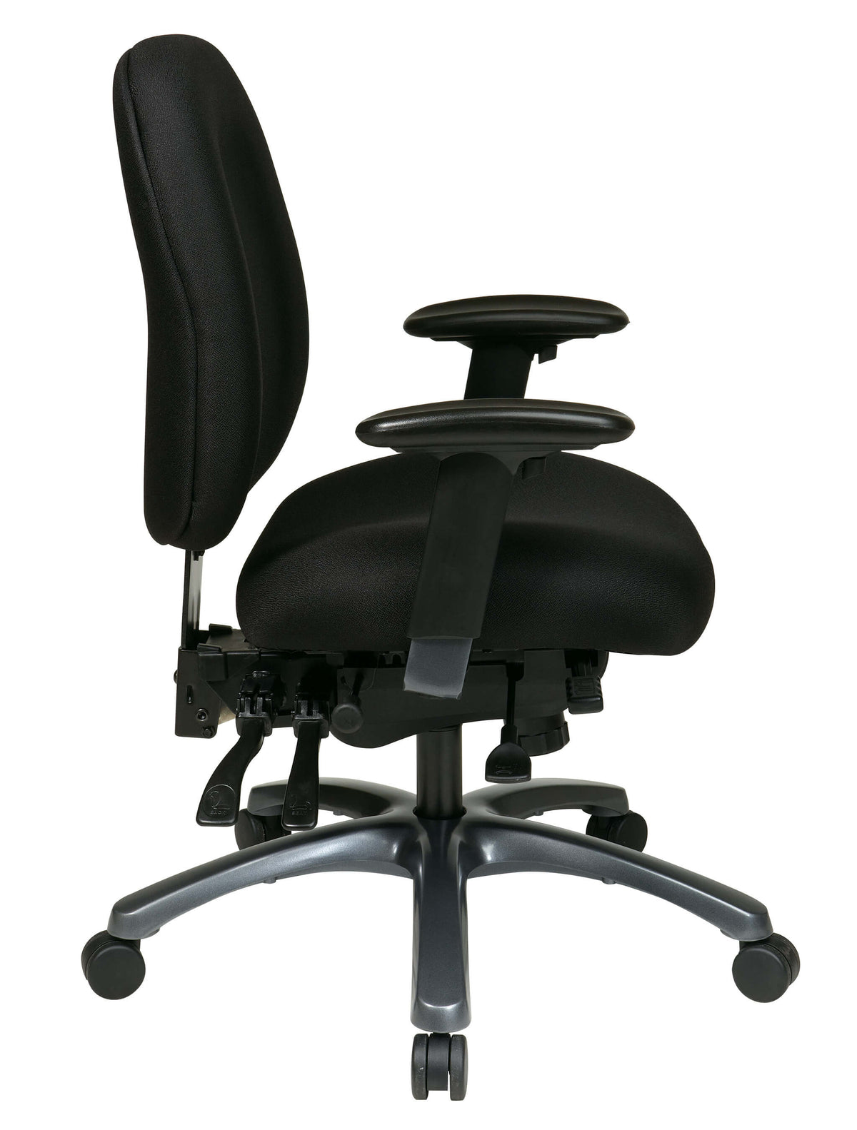 Multi-Function Mid Back Chair with Seat Slide