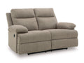 Side-Swipe Reclining Loveseat in Mocha