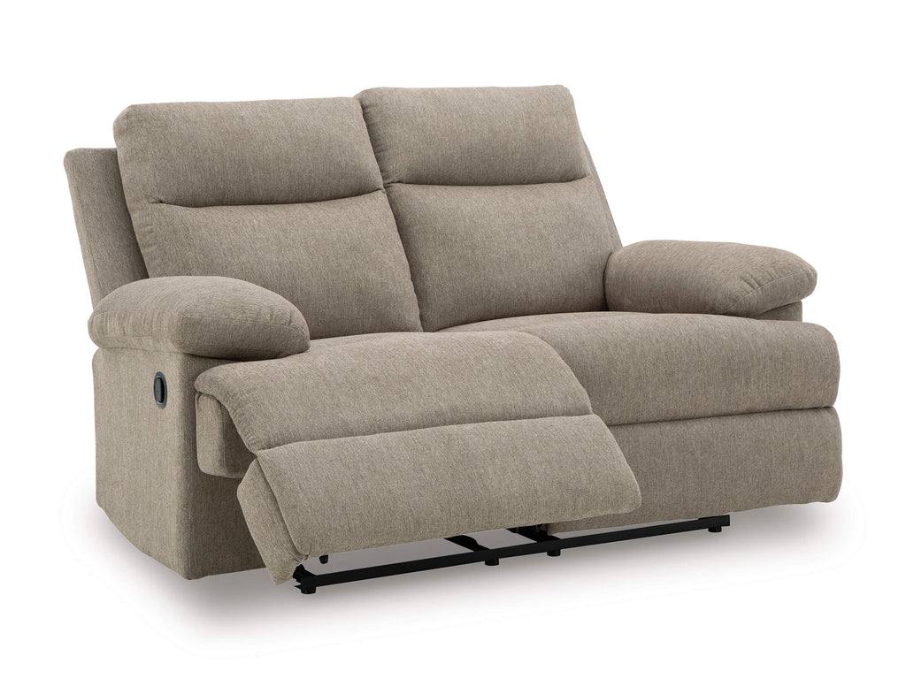 Side-Swipe Reclining Loveseat in Mocha