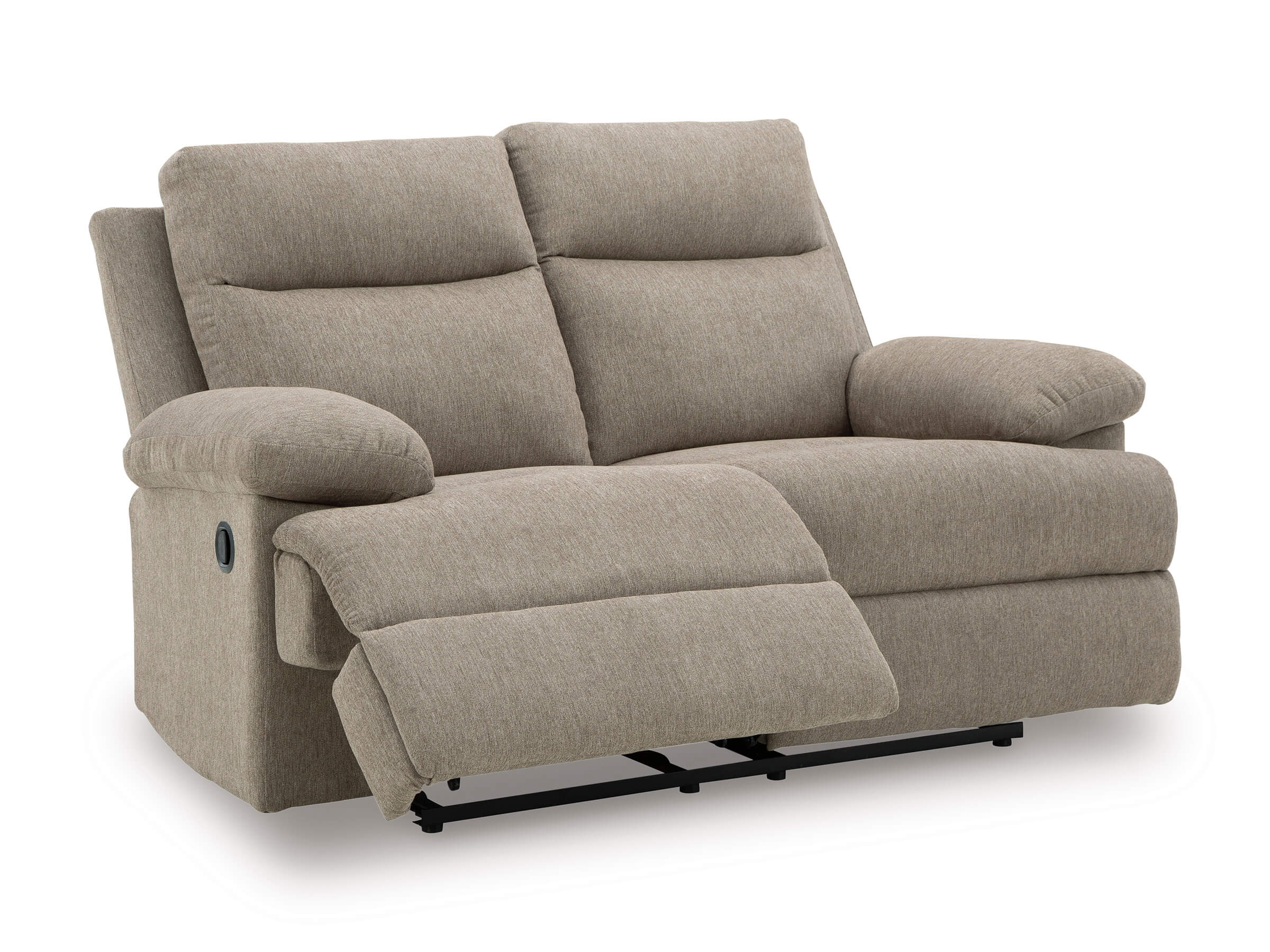 Side-Swipe Reclining Loveseat in Mocha