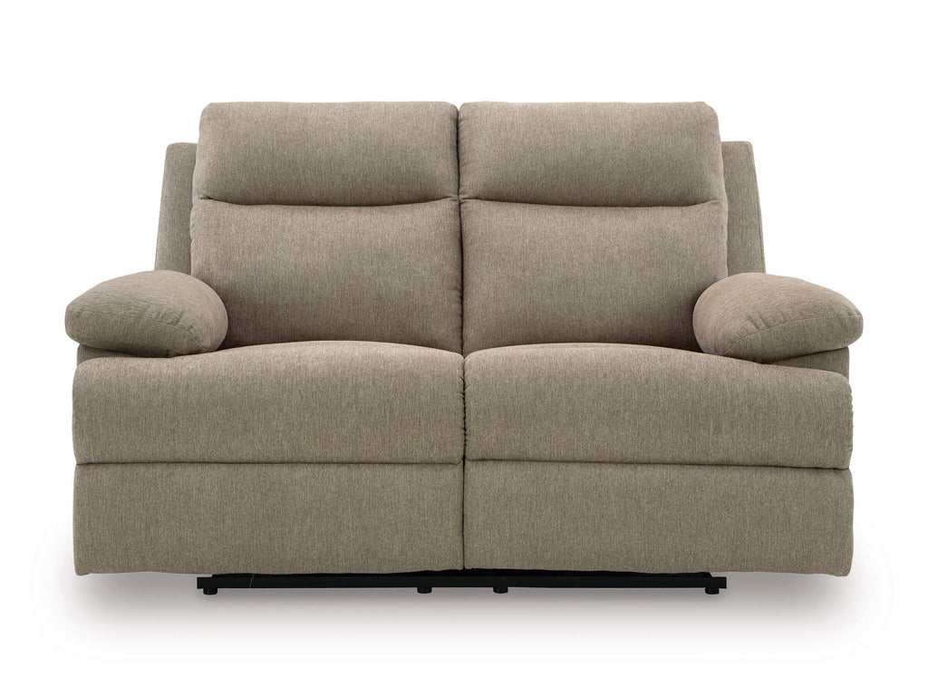 Side-Swipe Reclining Loveseat in Mocha