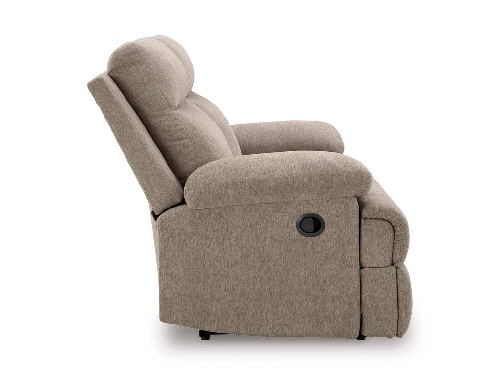Side-Swipe Reclining Loveseat in Mocha
