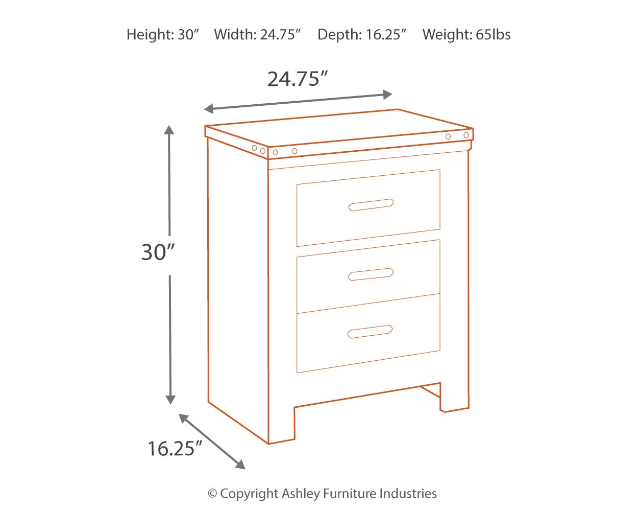 Wynnlow Two Drawer Night Stand