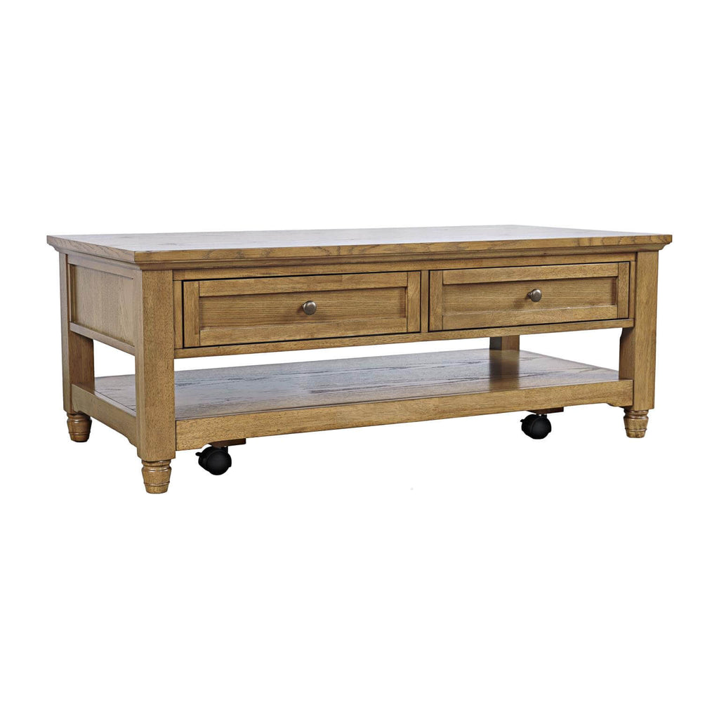Brentwood Castered Leg Cocktail Table - Cascade Oak AS-IS Top