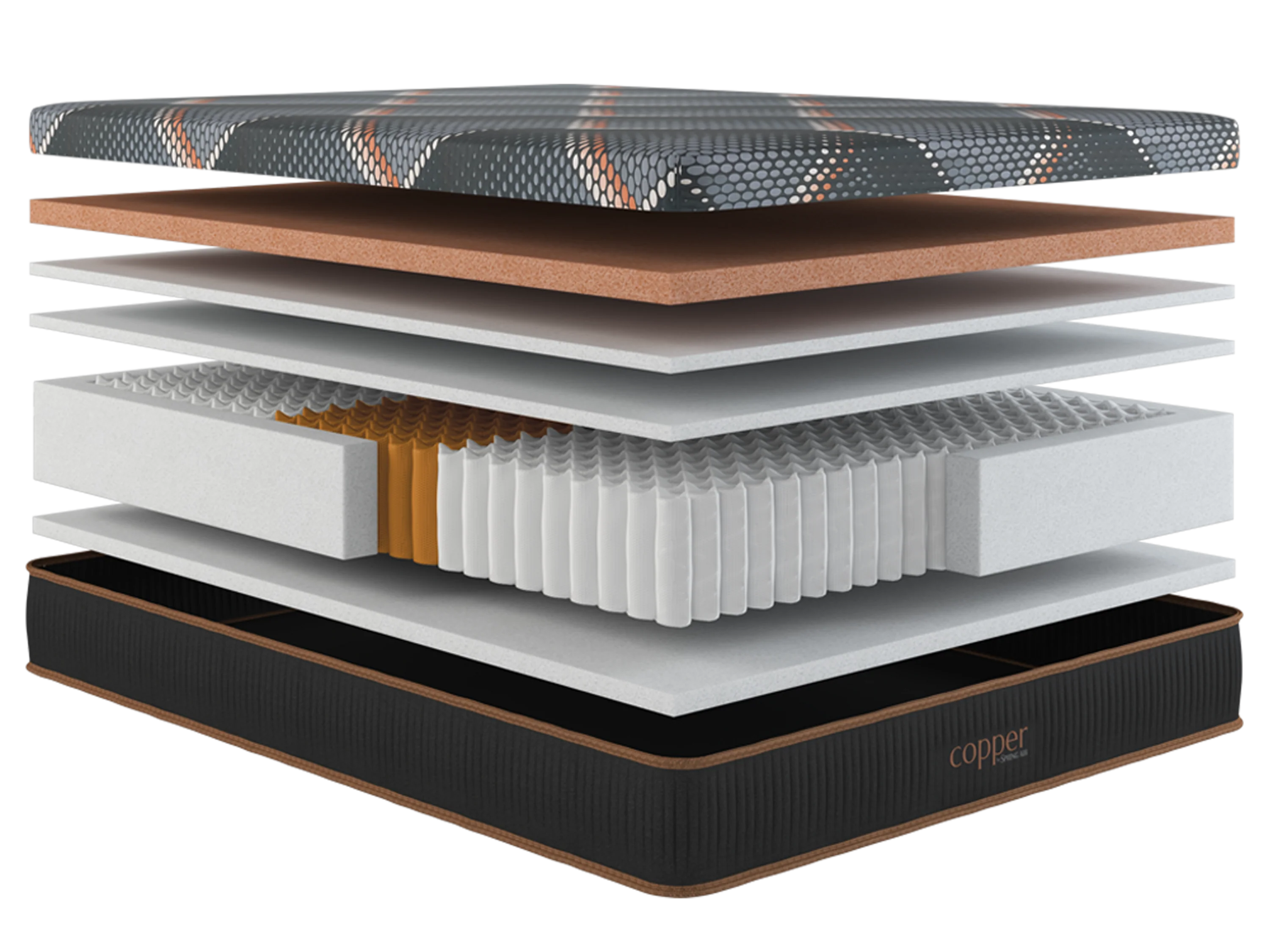 Copper Hybrid Firm Smoothtop Split Head