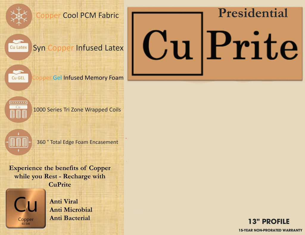Presidential CuPrite Copper Mattress