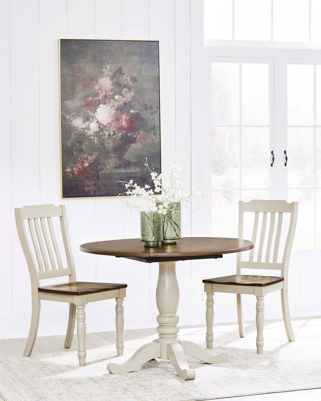 Wirloni Round Drop Leaf Table Set