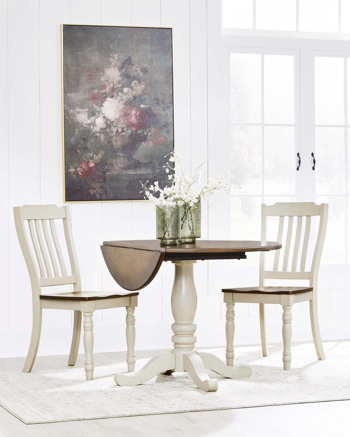 Wirloni Round Drop Leaf Table Set