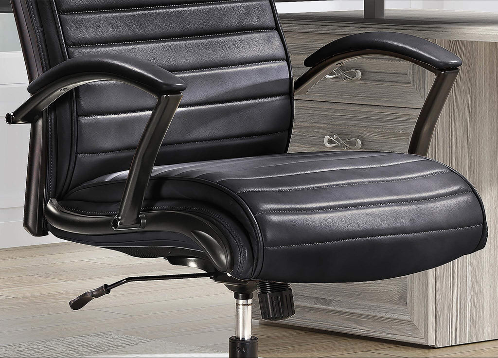Parker House DC#370 Black Leather Desk Chair