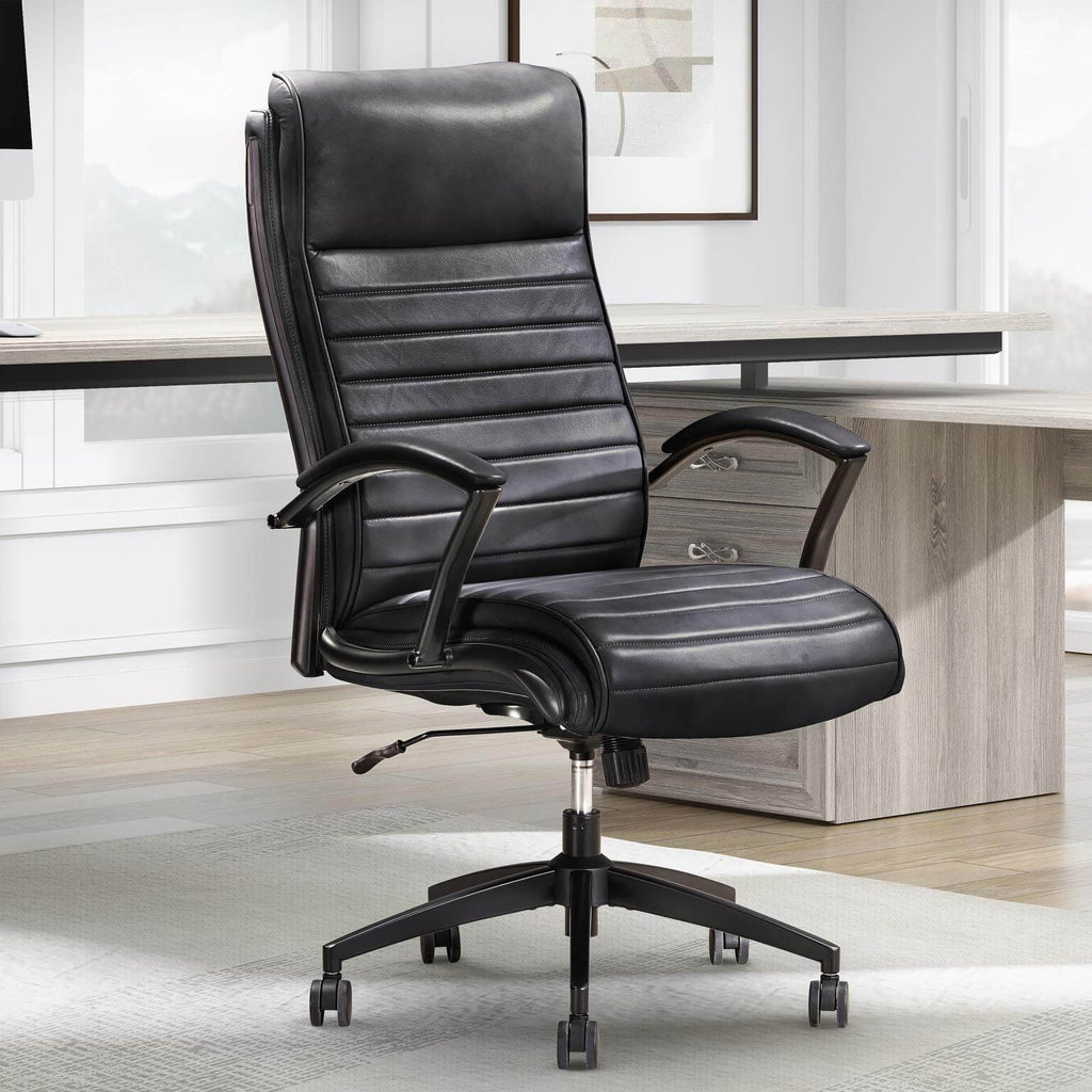 Parker House DC#370 Black Leather Desk Chair
