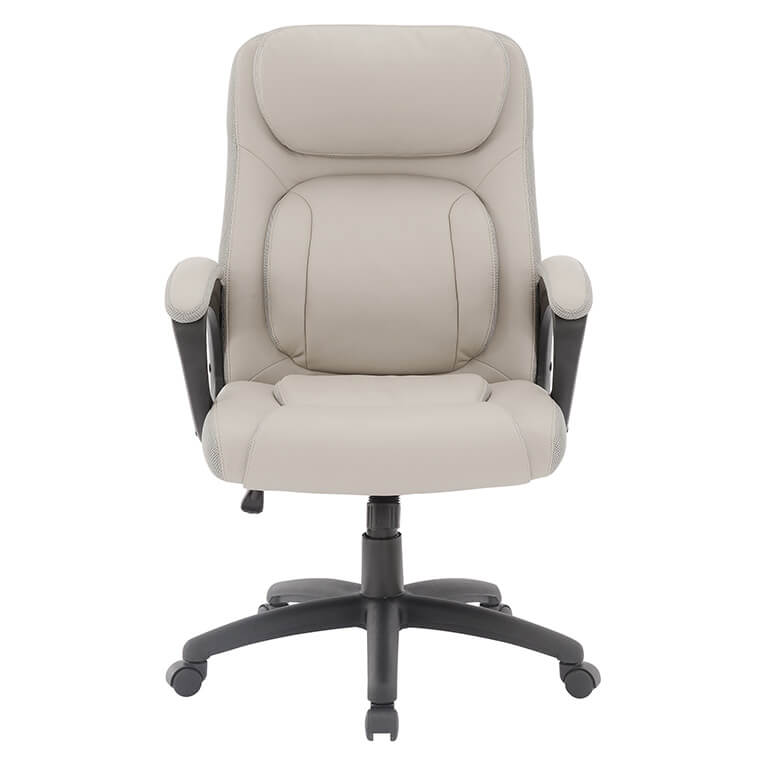 Faux Leather Managers Chair in Taupe