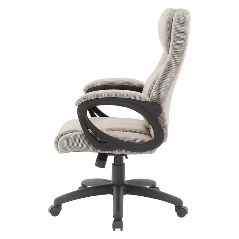 Faux Leather Managers Chair in Taupe
