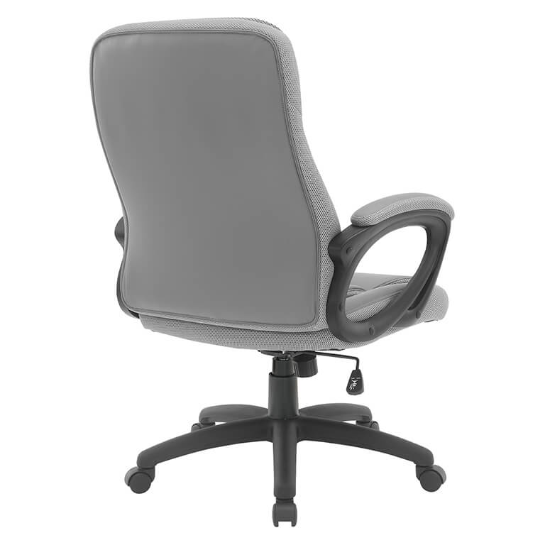 Faux Leather Manager's Chair with Padded Arms and Back