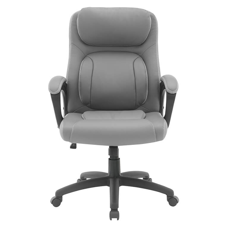 Faux Leather Manager's Chair with Padded Arms and Back