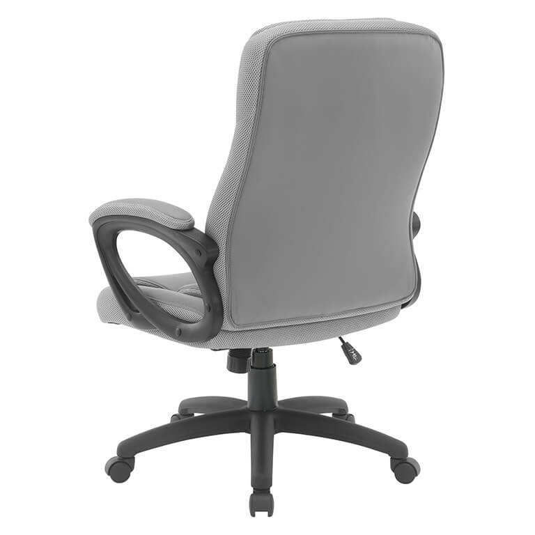 Faux Leather Manager's Chair with Padded Arms and Back