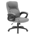 Faux Leather Manager's Chair with Padded Arms and Back
