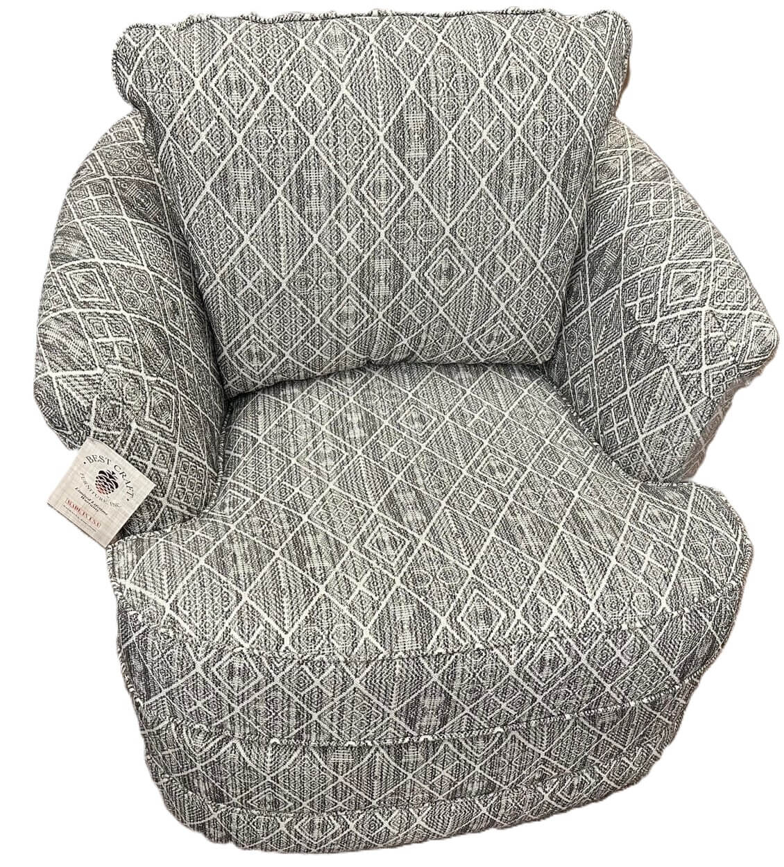 Best Craft 7403SG Swivel Glider Barrel Chair in Tribal Bark