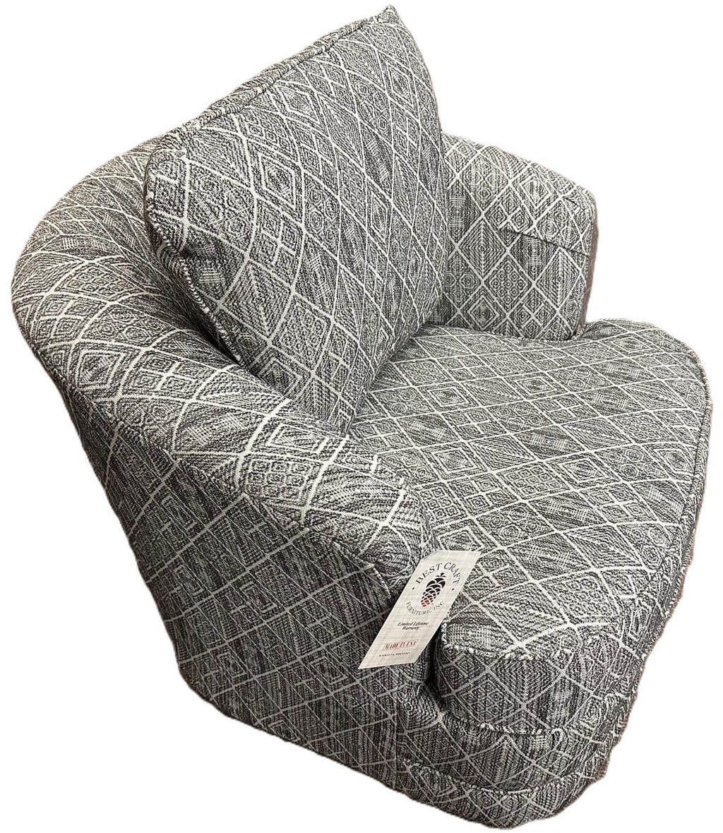 Best Craft 7403SG Swivel Glider Barrel Chair in Tribal Bark