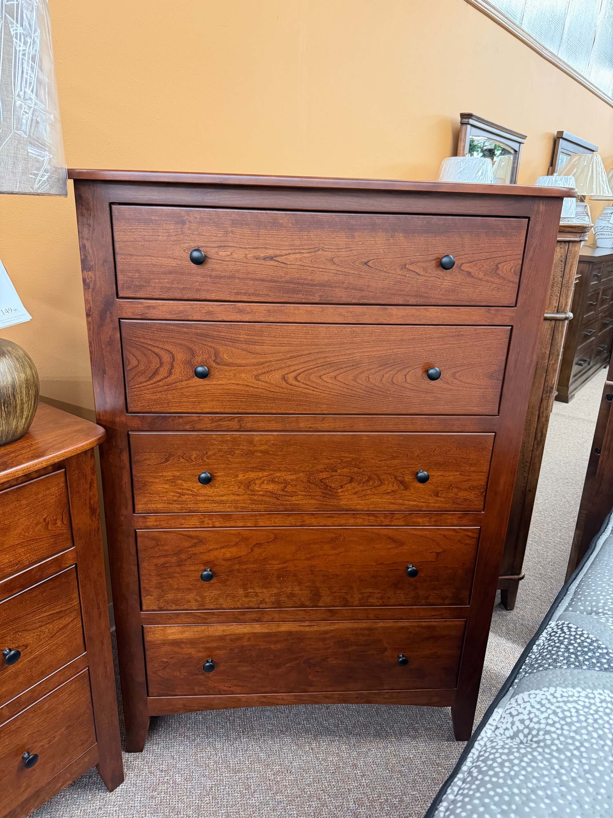 Amish Sunrise Carlston 5 Drawer Chest