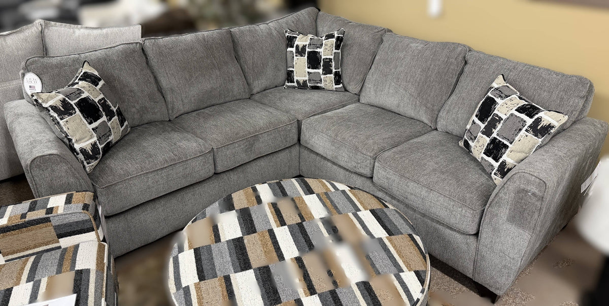 A & W Custom Furniture #2166 Sectional in Pewter