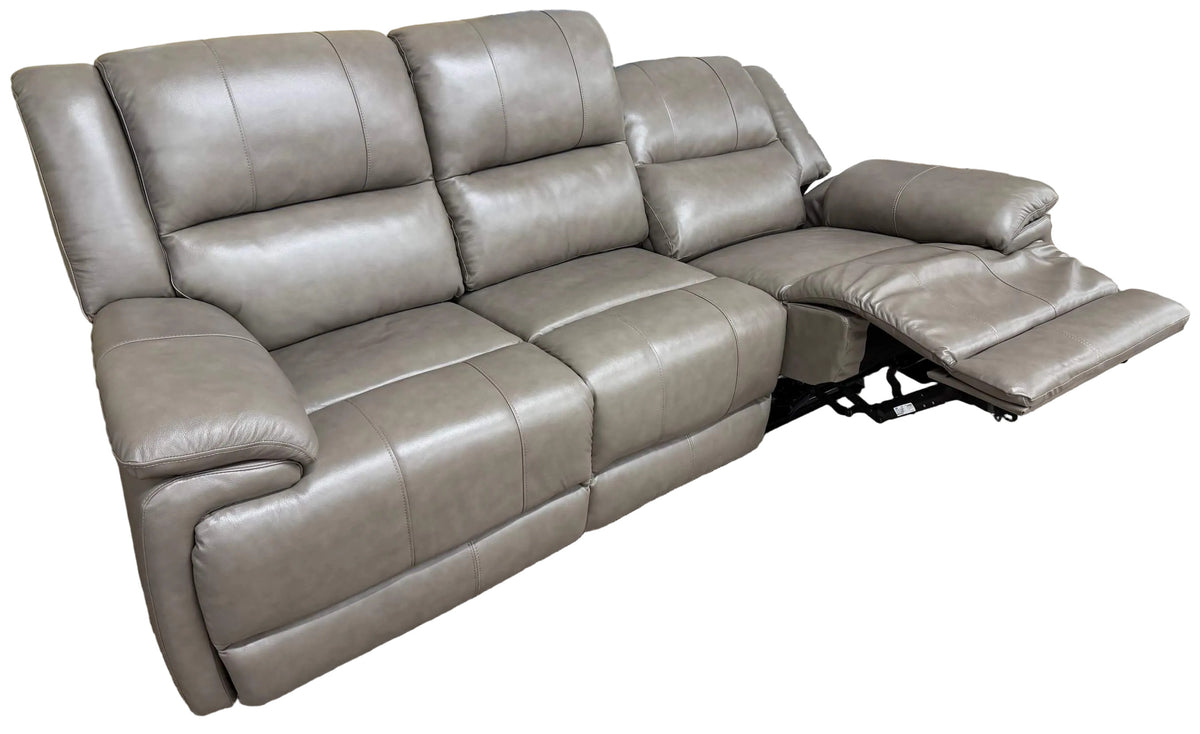 Leather Power Reclining Sofa With Power Headrests