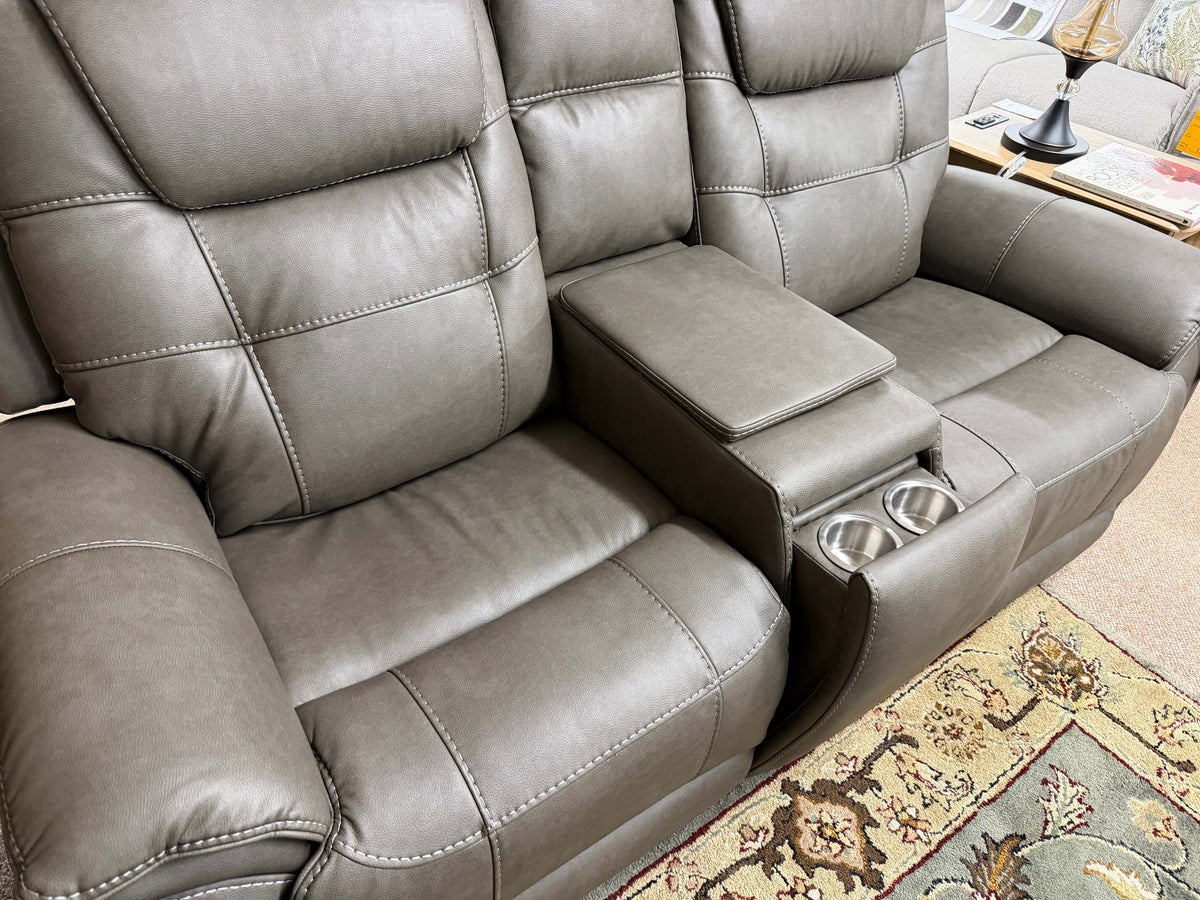 MotoMotion Power HR Console Loveseat W/ Heat & Air Massage