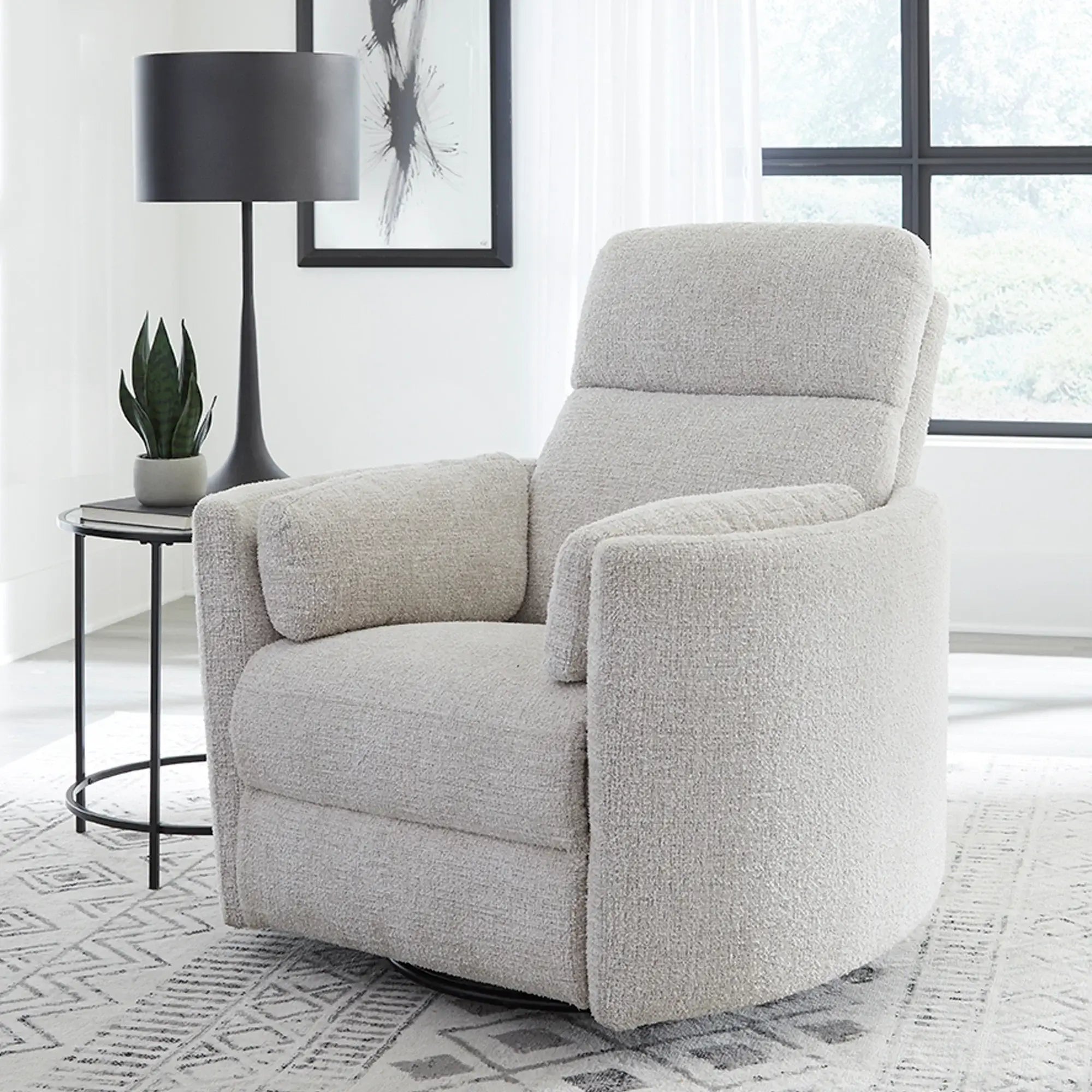 RADIUS ANGORA LINEN Manual Swivel Glider Recliner