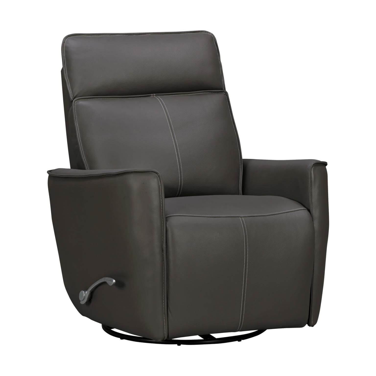 Roxy Manual Leather Swivel Gilder Recliner