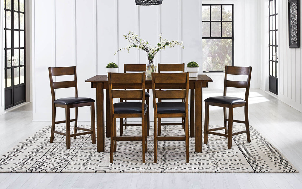 A-America Mariposa Rustic Whisky Gathering Table & 6 Chairs