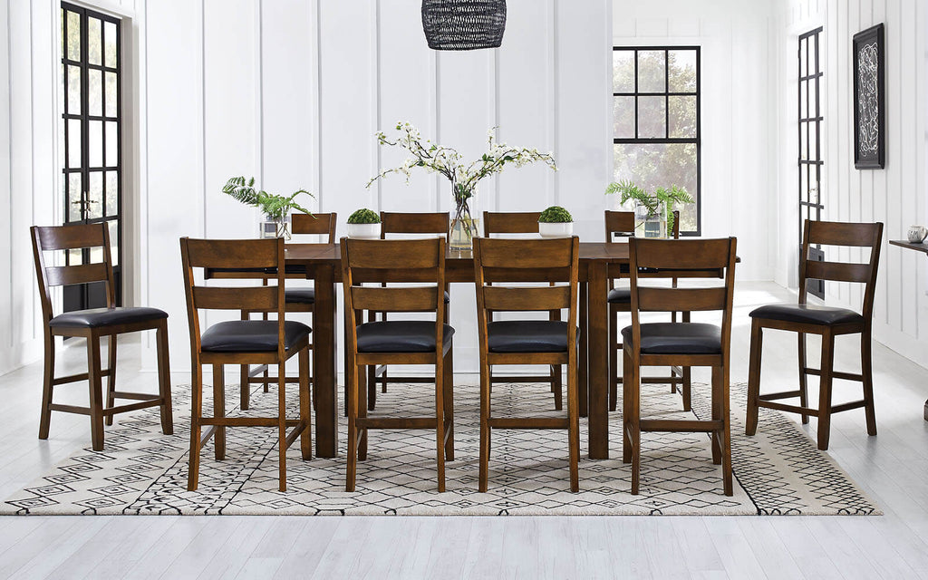 A-America Mariposa Rustic Whisky Gathering Table & 6 Chairs
