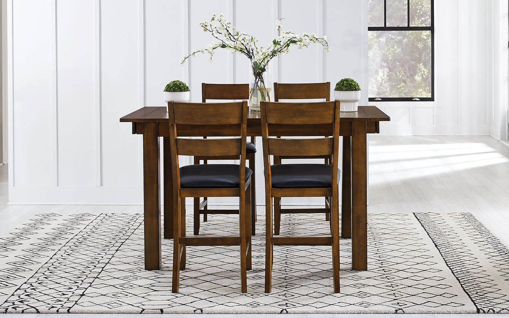 A-America Mariposa Rustic Whisky Gathering Table & 6 Chairs