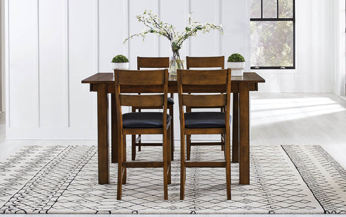 A-America Mariposa Rustic Whisky Gathering Table & 6 Chairs