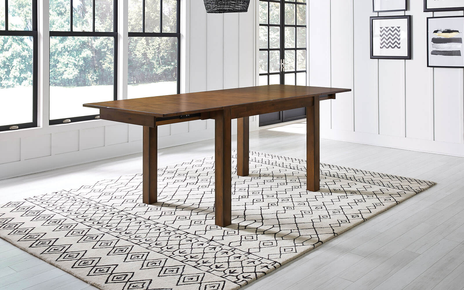 A-America Mariposa Rustic Whisky Gathering Table & 6 Chairs