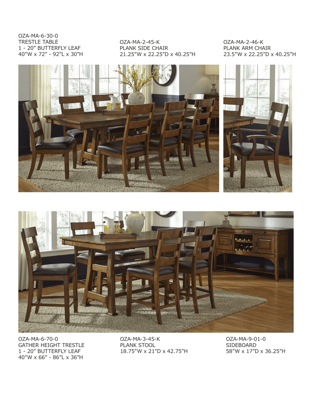 Ozark Gathering Table & 6 Chairs