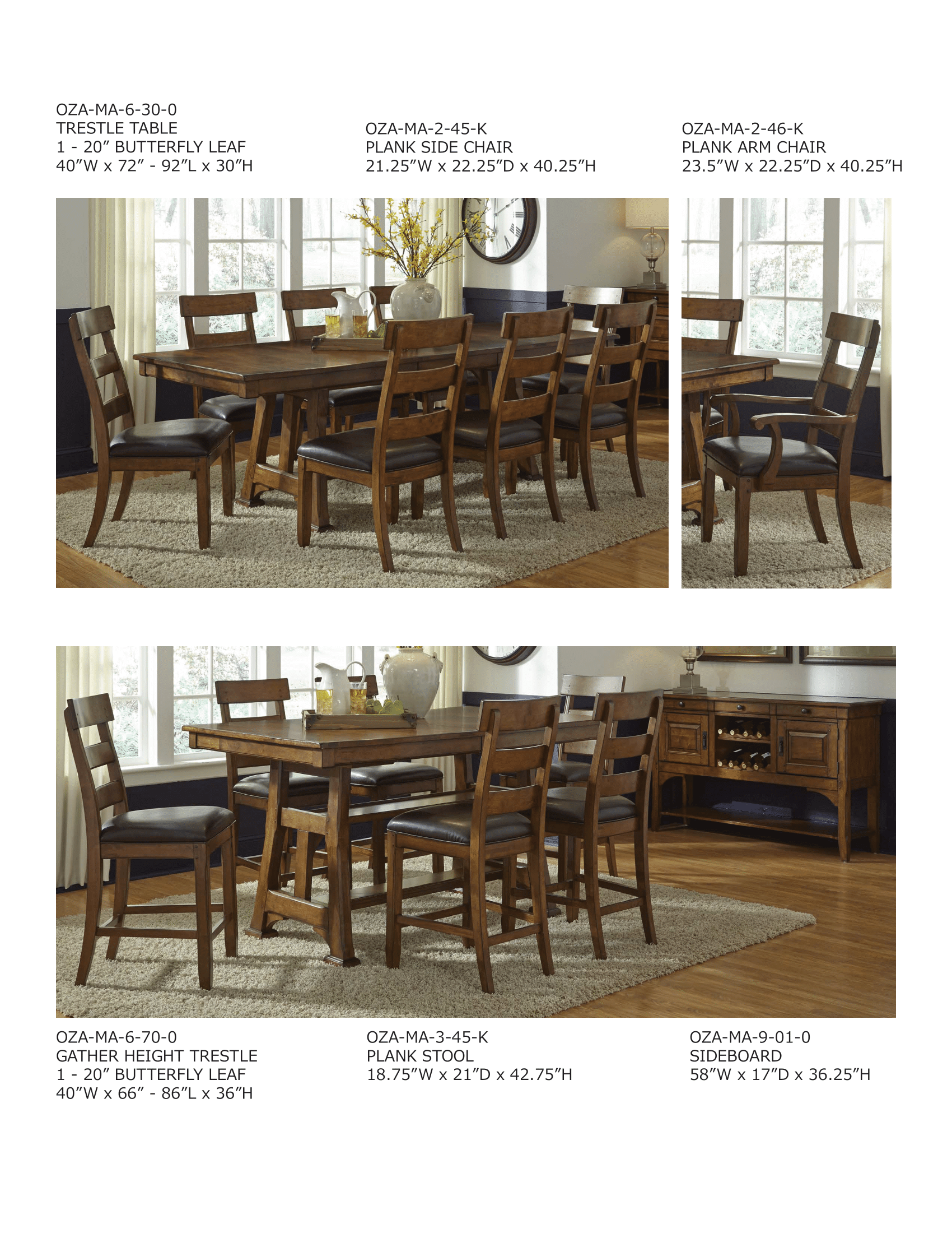 Ozark Gathering Table & 6 Chairs
