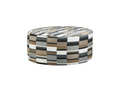 The Mix Round Ottoman in Brigade Coffee