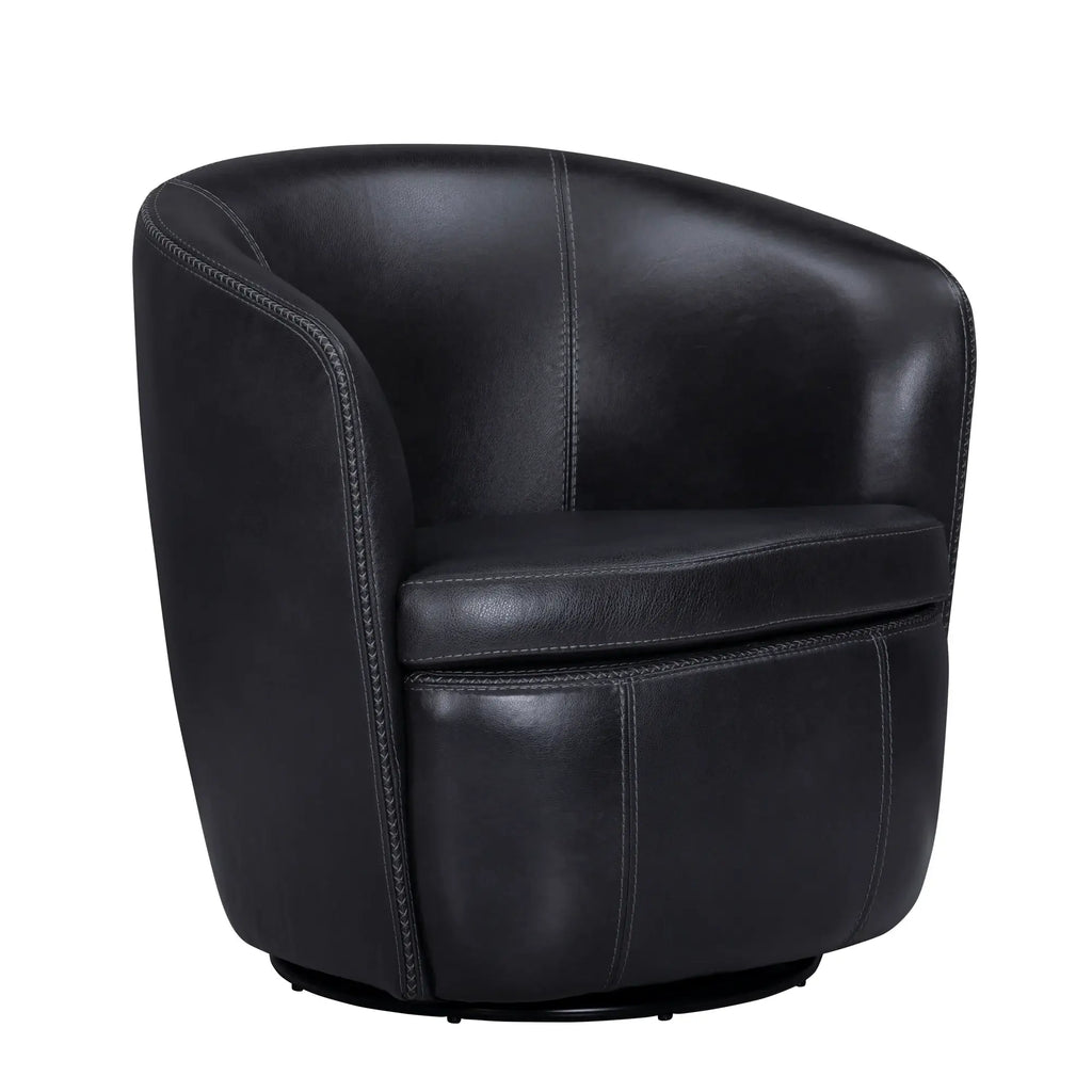 BAROLO Vintage Onyx Swivel Club Chair