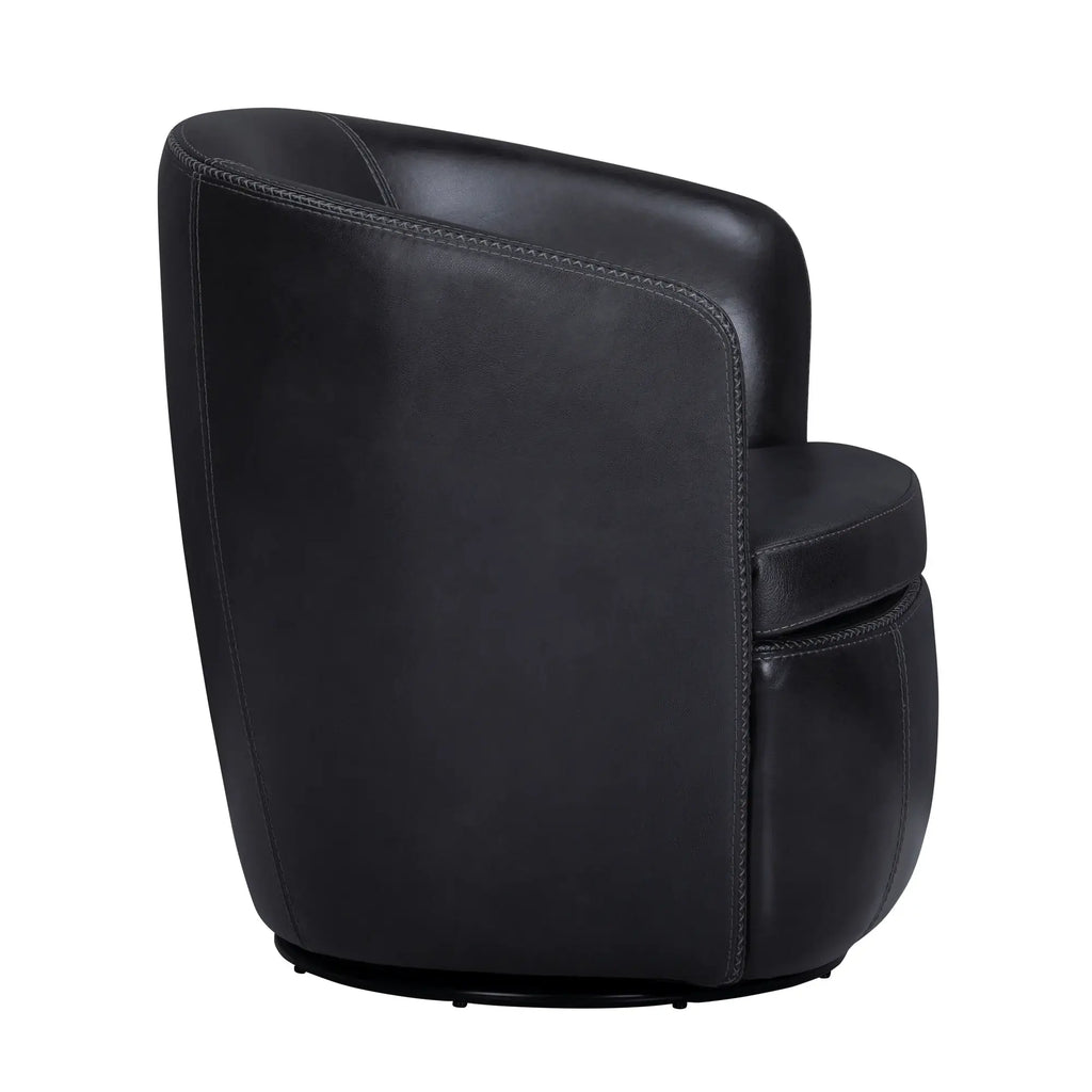 BAROLO Vintage Onyx Swivel Club Chair