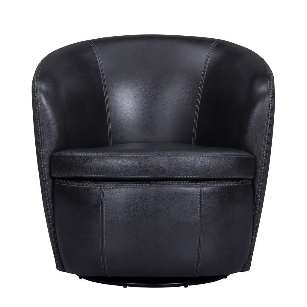 BAROLO Vintage Onyx Swivel Club Chair