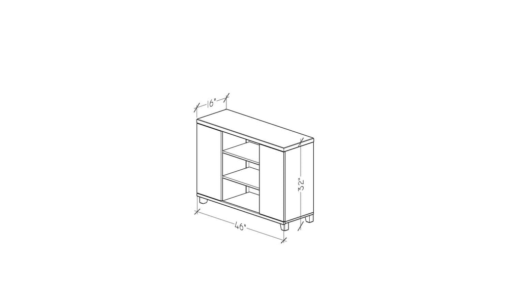 Perdue TV Media Console S'mores & Black Woodgrain