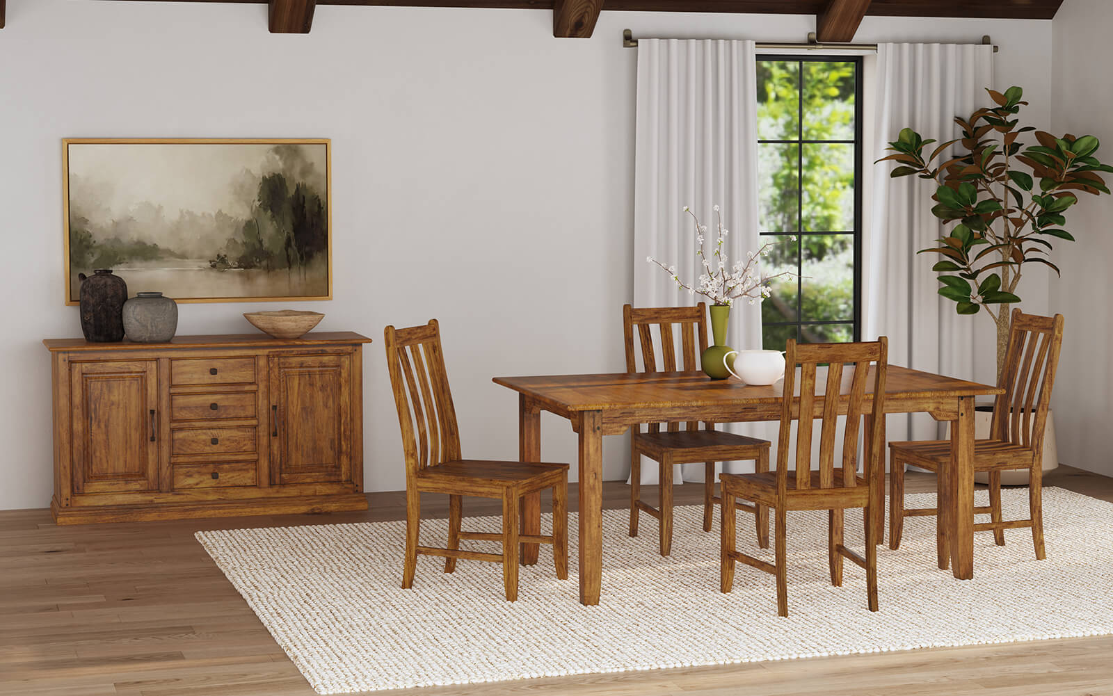 A-America Silverdale Table & 6 Chairs Set
