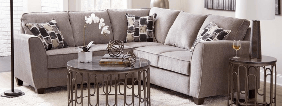 A & W Custom Furniture #2166 Sectional in Pewter