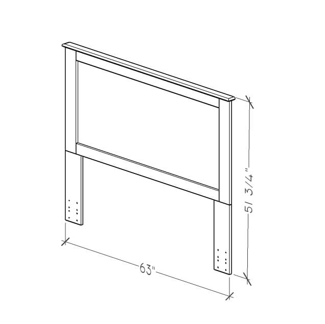 16,000 Essentials Collection Queen/Full Panel Headboard