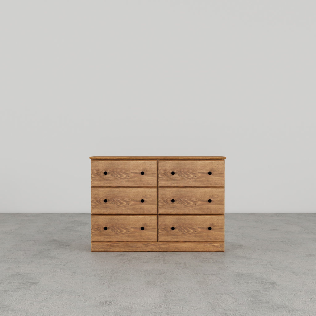 Perdue 45" 6 Drawer Dresser in Saratoga Pine