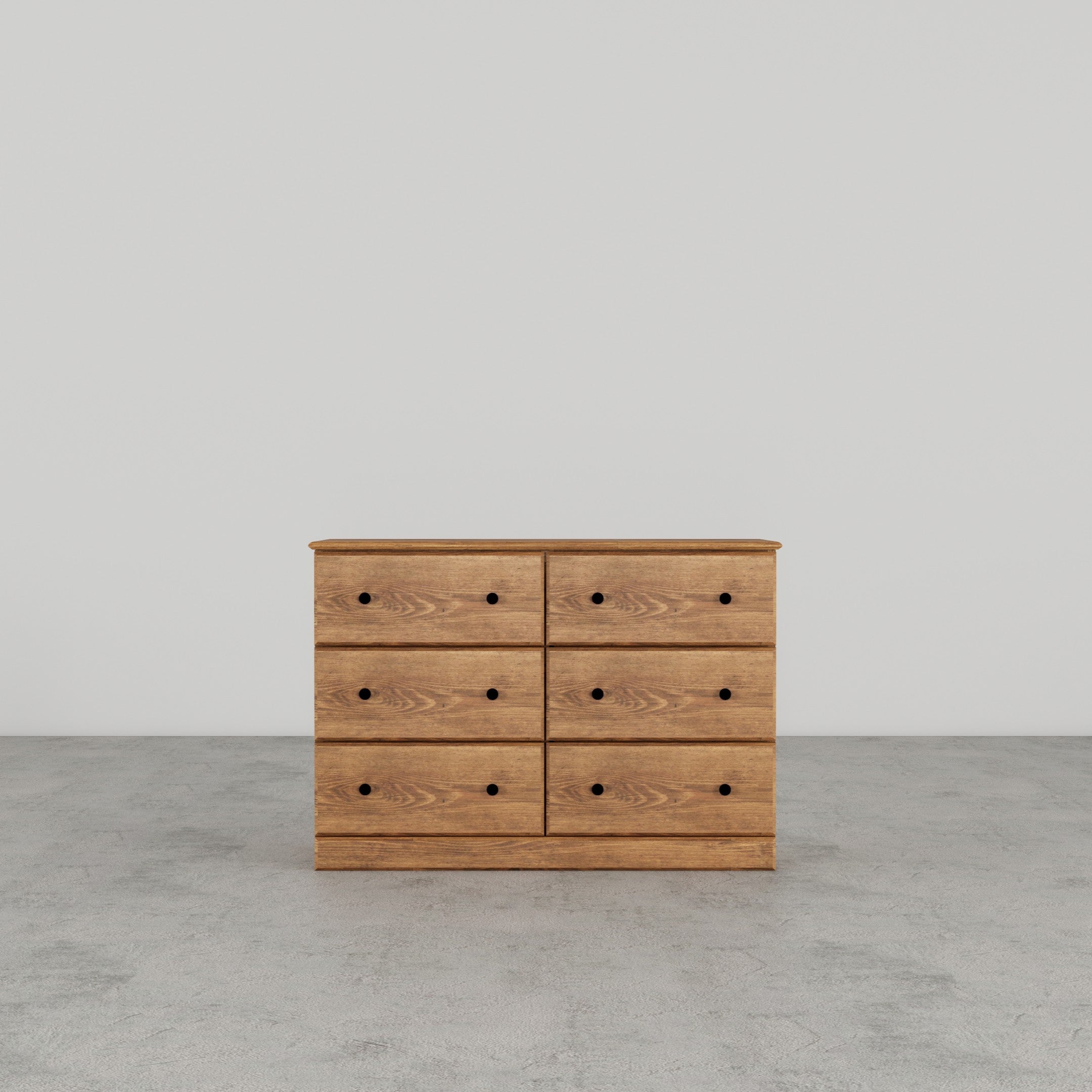 Perdue 45" 6 Drawer Dresser in Saratoga Pine
