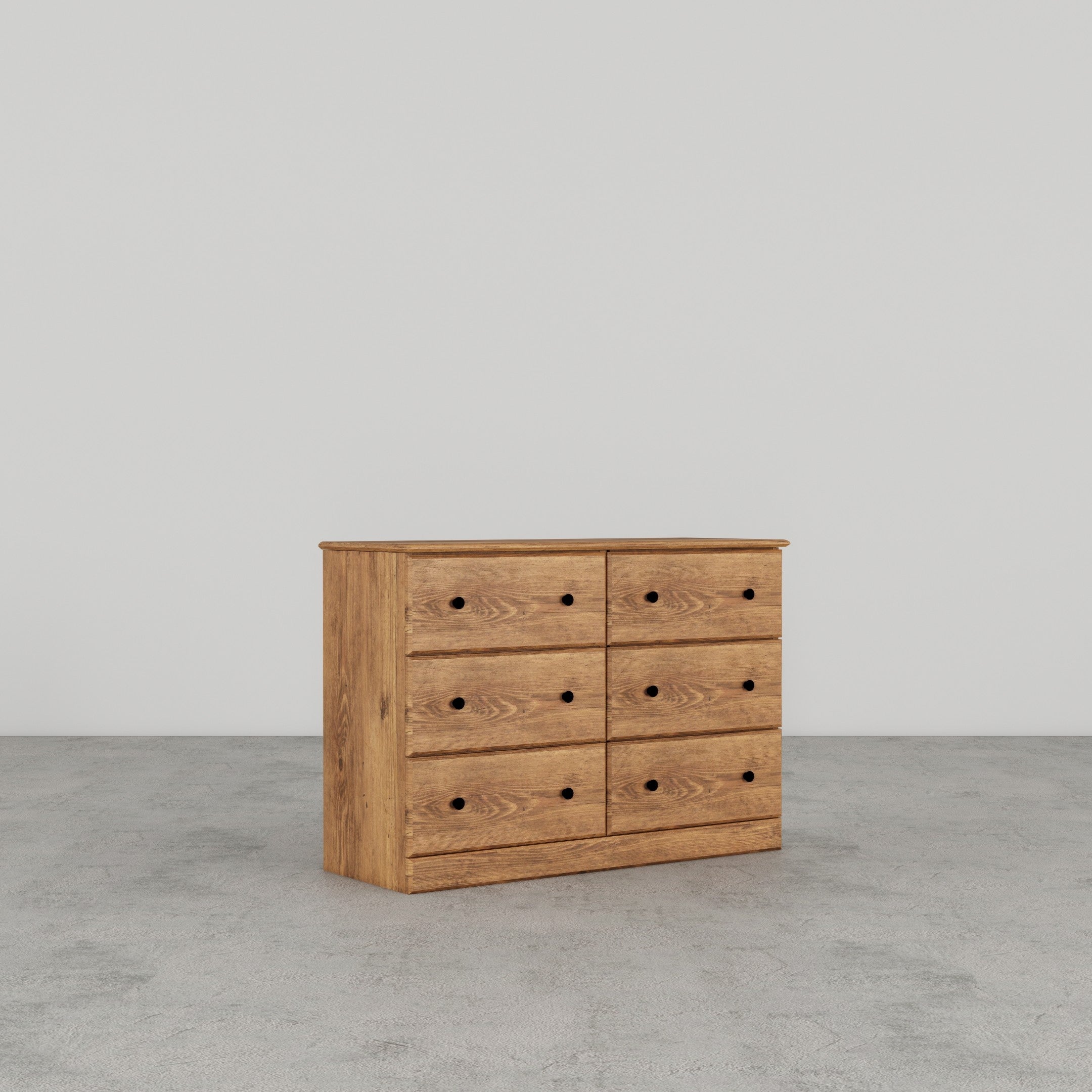 Perdue 45" 6 Drawer Dresser in Saratoga Pine