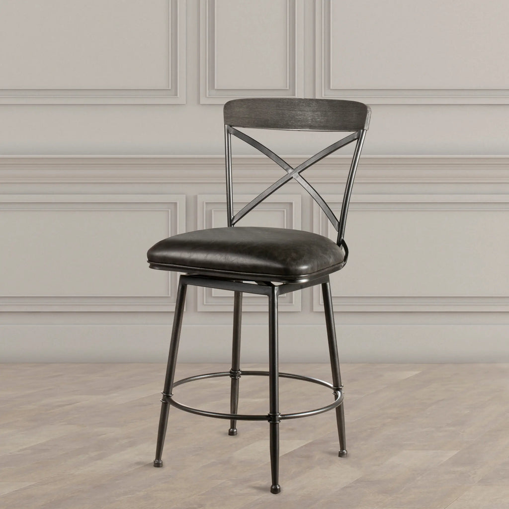 Decker Commercial Metal Swivel Counter Stool