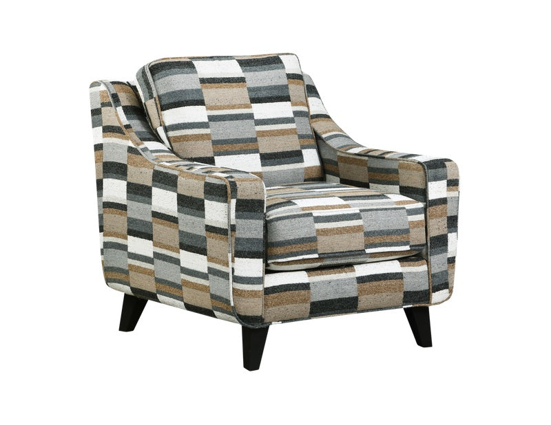The Mix Accent Chair in Brigade Coffee