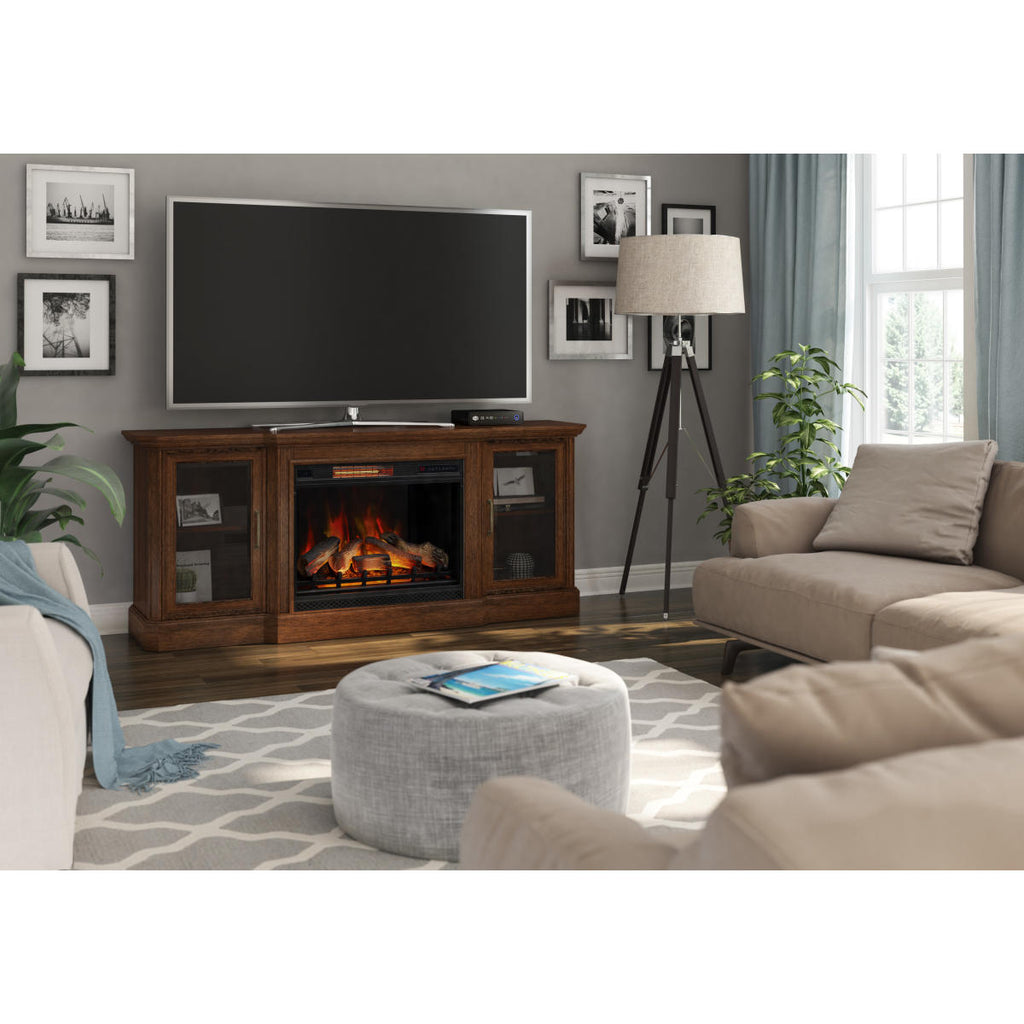 Hershel TV Stand with ClassicFlame Electric Fireplace
