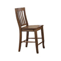 Carmel Rustic Brown Rake Back Counter Stool